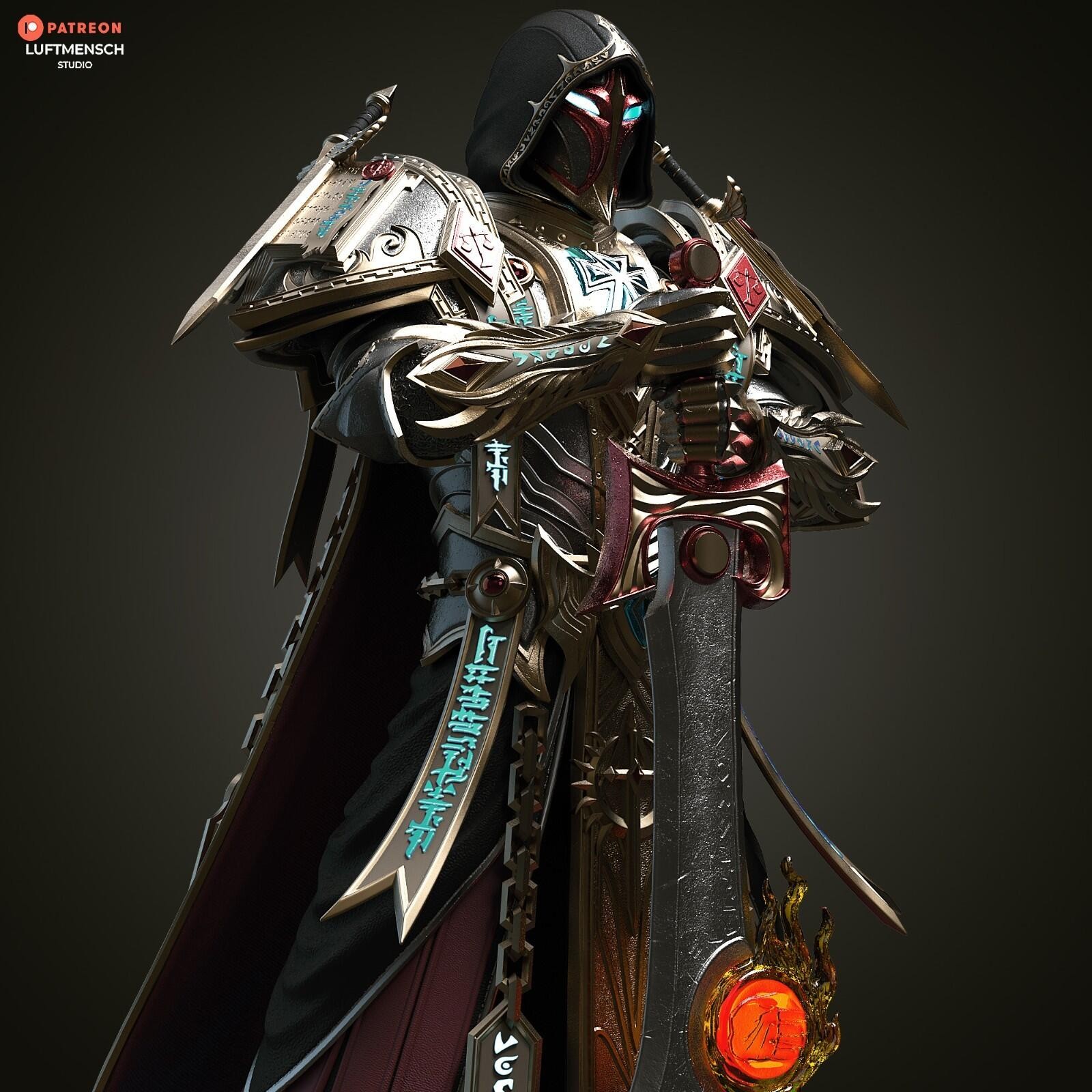 1:8 Paladin World of Warcraft Fan Art UNPAINTED High Quality Garage Kit 1:8 Paladin World of Warcraft Fan Art UNPAINTED High Quality Garage Kit