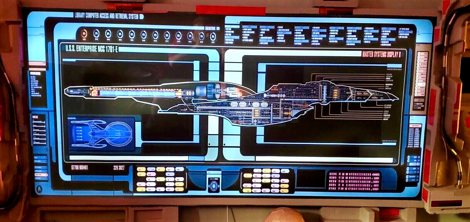 StAr TrEk prop Enterprise E master ship Master lcars translight print 5 FOOT YA StAr TrEk prop Enterprise E master ship Master lcars translight print 5 FOOT YA