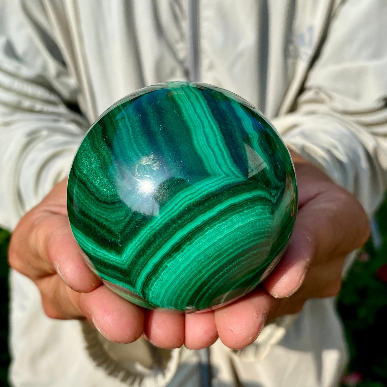 1.21LB Rare Natural Malachite quartz hand Carved sphere Crystal Healing 1.21LB Rare Natural Malachite quartz hand Carved sphere Crystal Healing