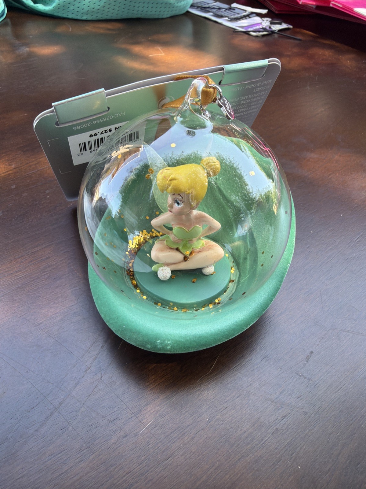 NEW Disney Sketchbook Ornament Tinkerbell on Leaf Glass Globe - holiday 2020 NEW Disney Sketchbook Ornament Tinkerbell on Leaf Glass Globe - holiday 2020