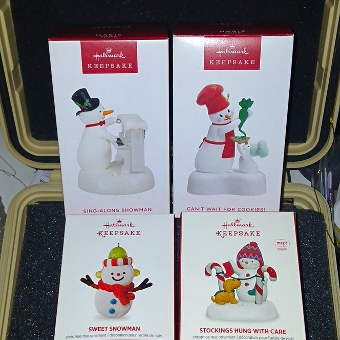 Hallmark Keepsake Snowman Musical Christmas Ornaments Lot of 4 Multicolor Hallmark Keepsake Snowman Musical Christmas Ornaments Lot of 4 Multicolor