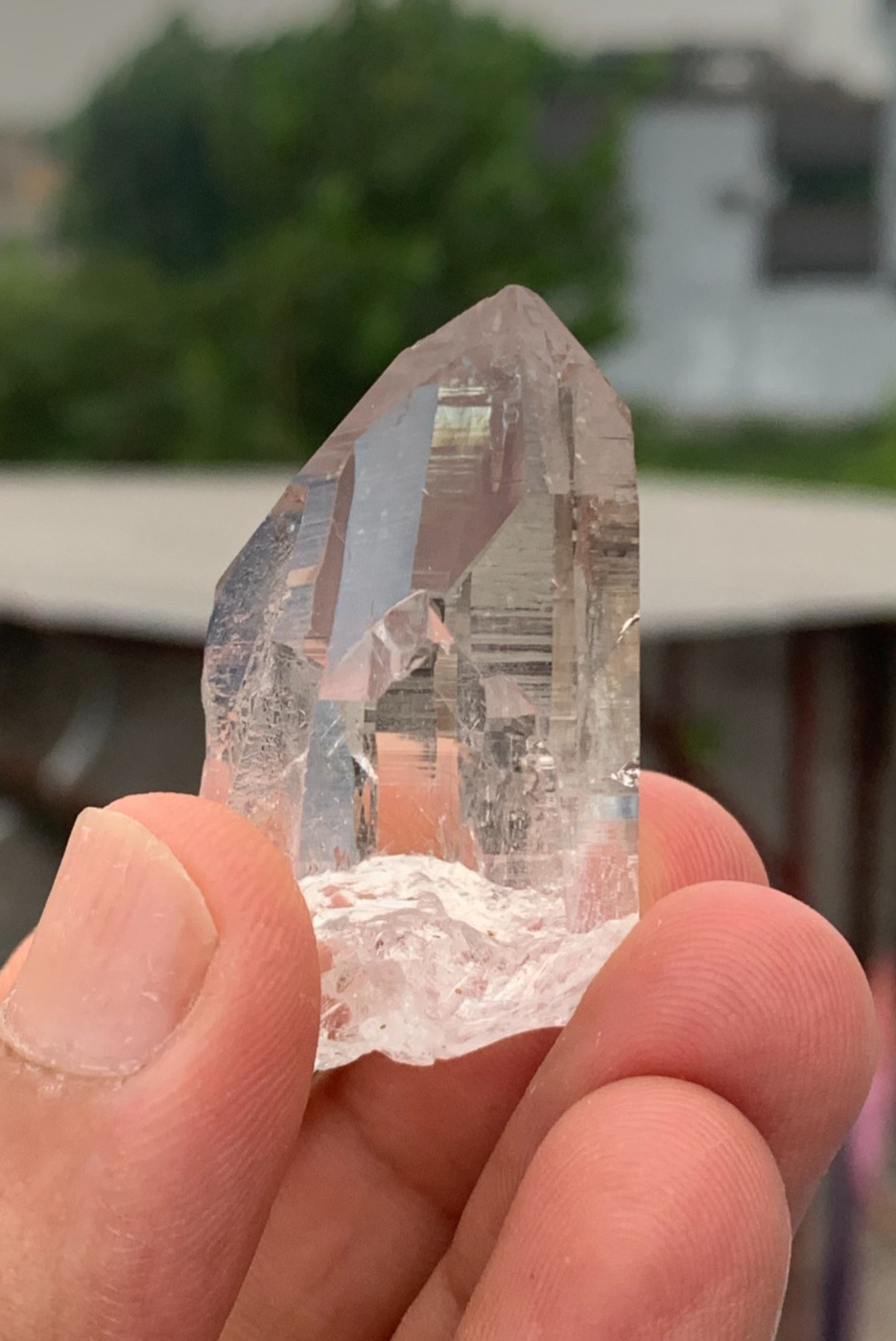 36gm Lightning Struck LEMURIAN Quartz Water Clear Crystal Point Lightning Strike