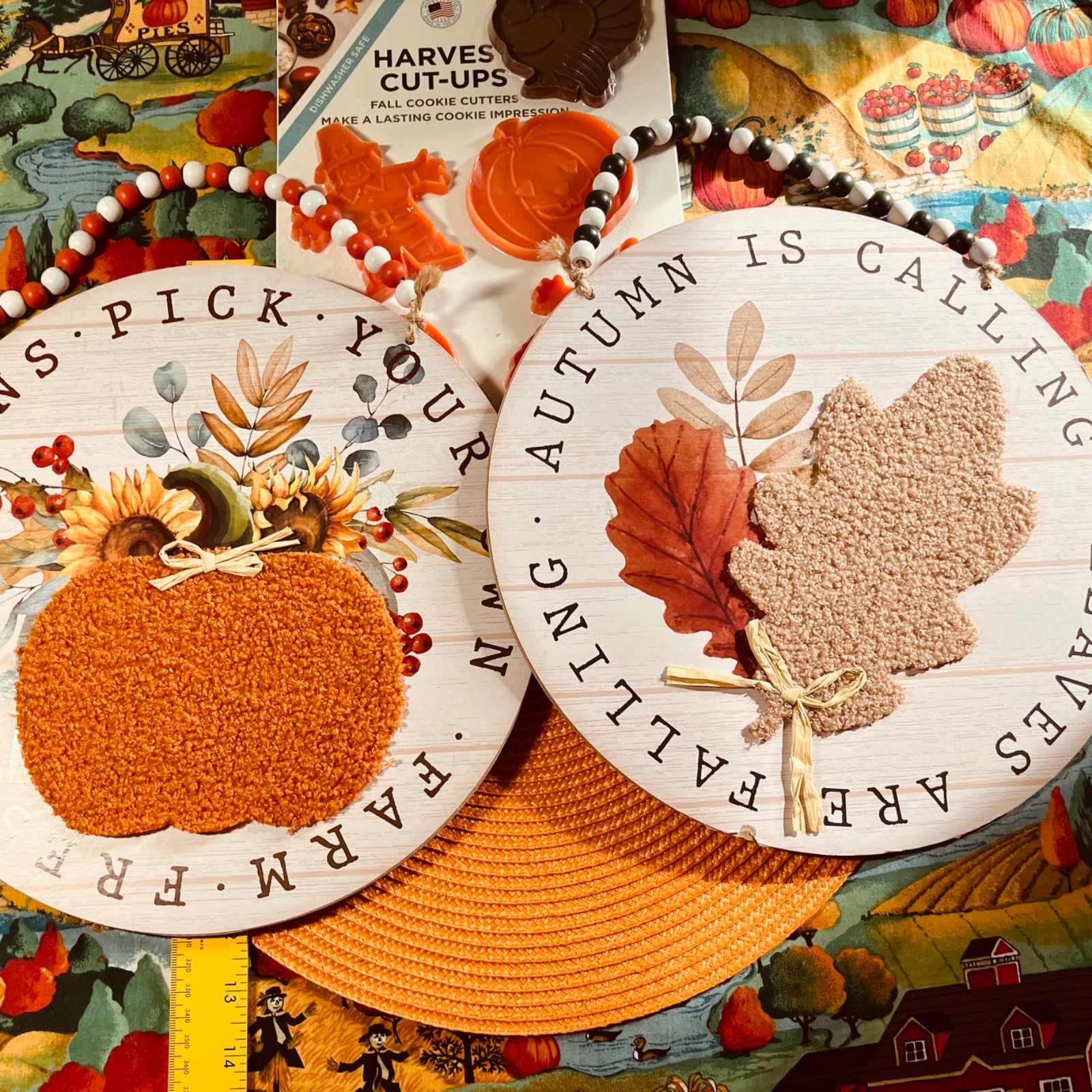 Vintage Hutzler Harvest Cut-ups Cookie Cutter Set, Turkey Pumpkin Pilgrim Cornuc