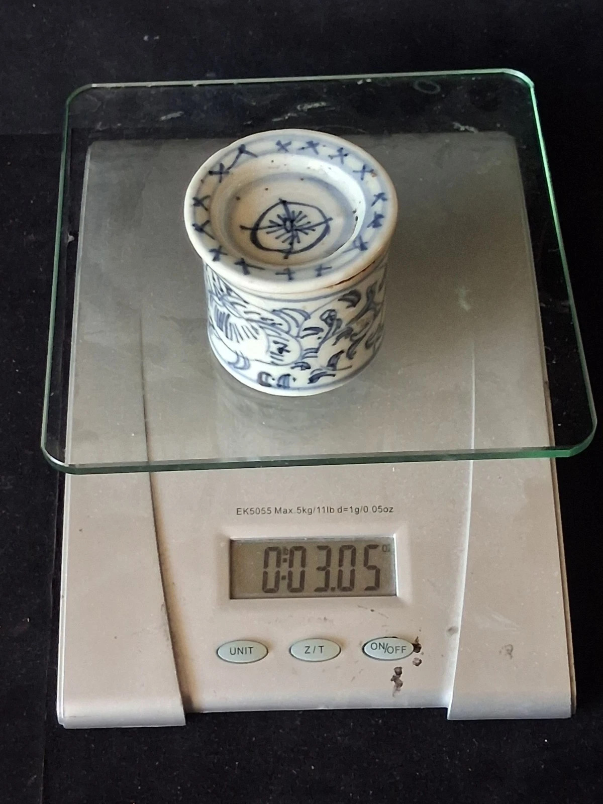 Antique Chinese Blue and White Porcelain Ink Box with Lid Tongzhi 1860's 2" Antique Chinese Blue and White Porcelain Ink Box with Lid Tongzhi 1860's 2"