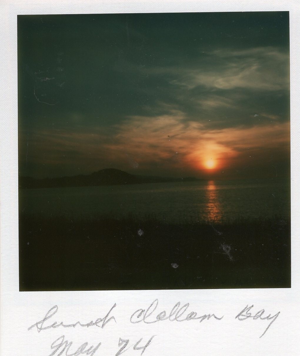 VINTAGE POLAROID PHOTO SUNRISE SUNSET DOLLAR BAY LANDSCAPE HORIZON WATER SKY VINTAGE POLAROID PHOTO SUNRISE SUNSET DOLLAR BAY LANDSCAPE HORIZON WATER SKY