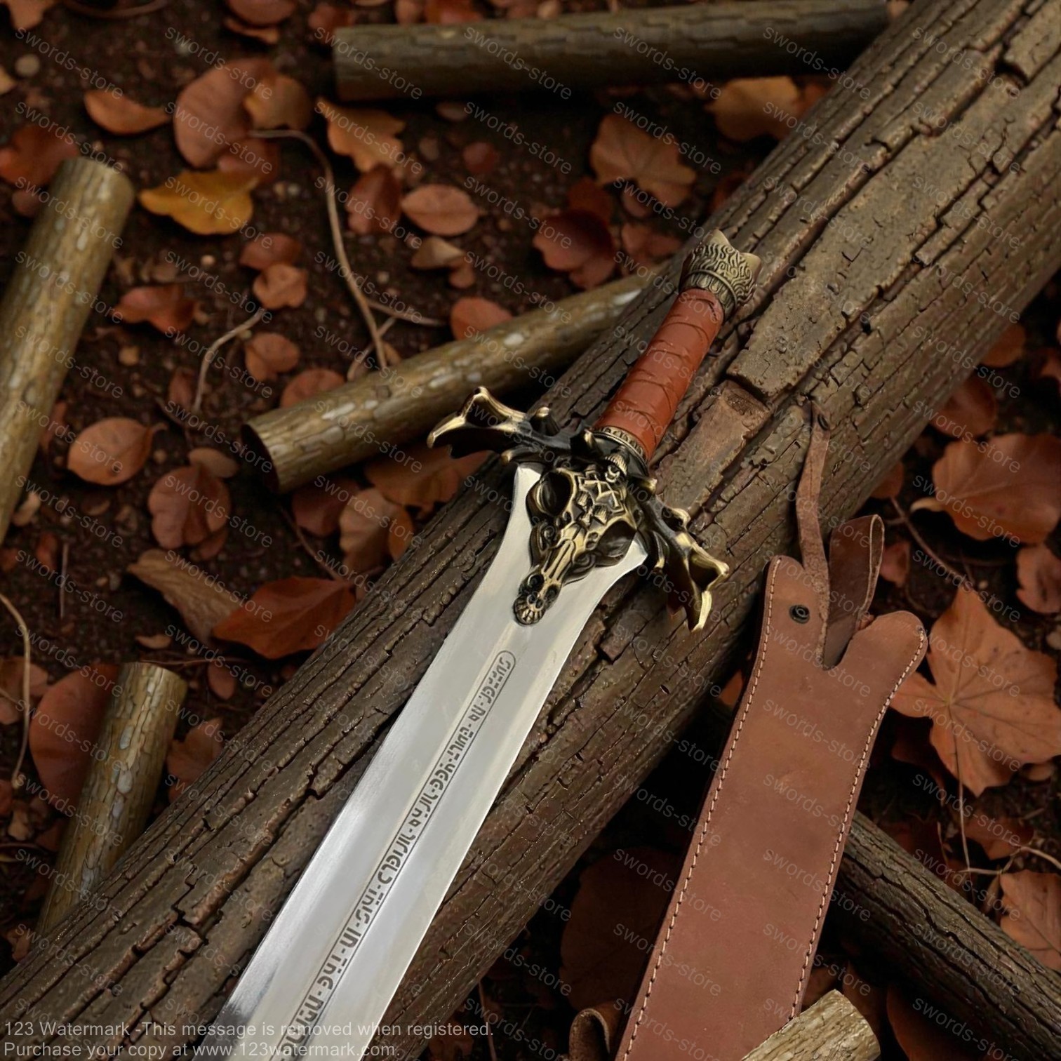 Handmade Conan The Barbarian Father’s Steel Sword Atlantean w Sheath Collcetible