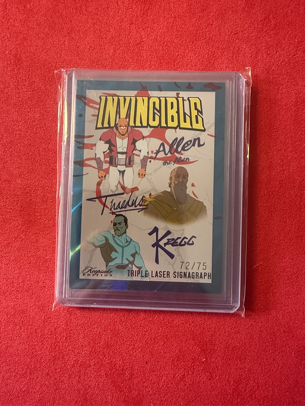 2026 Keepsake Invincible Triple Laser Signagraph Allen Thadeus Kregg 72/75 2026 Keepsake Invincible Triple Laser Signagraph Allen Thadeus Kregg 72/75