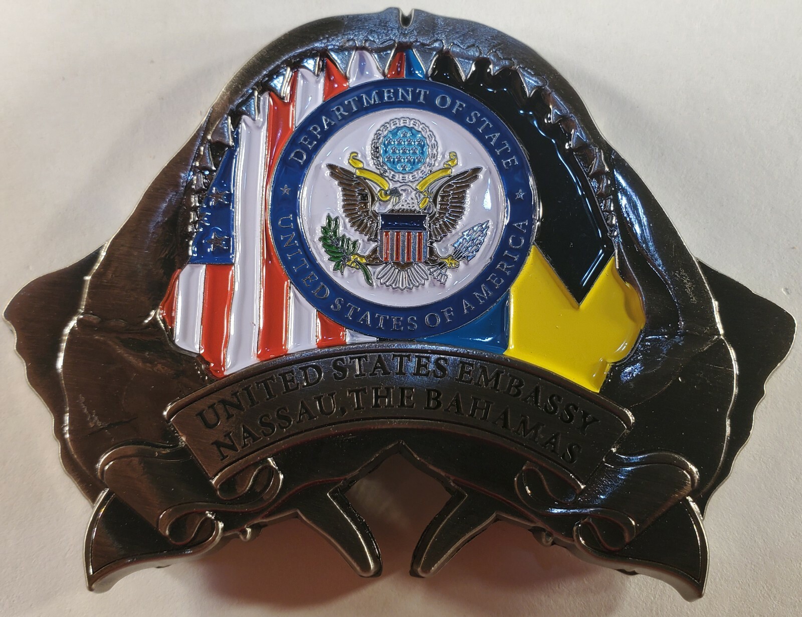 US Embassy Nassau, the Bahamas US State Department Challenge Coin 2.3" 138 US Embassy Nassau, the Bahamas US State Department Challenge Coin 2.3" 138