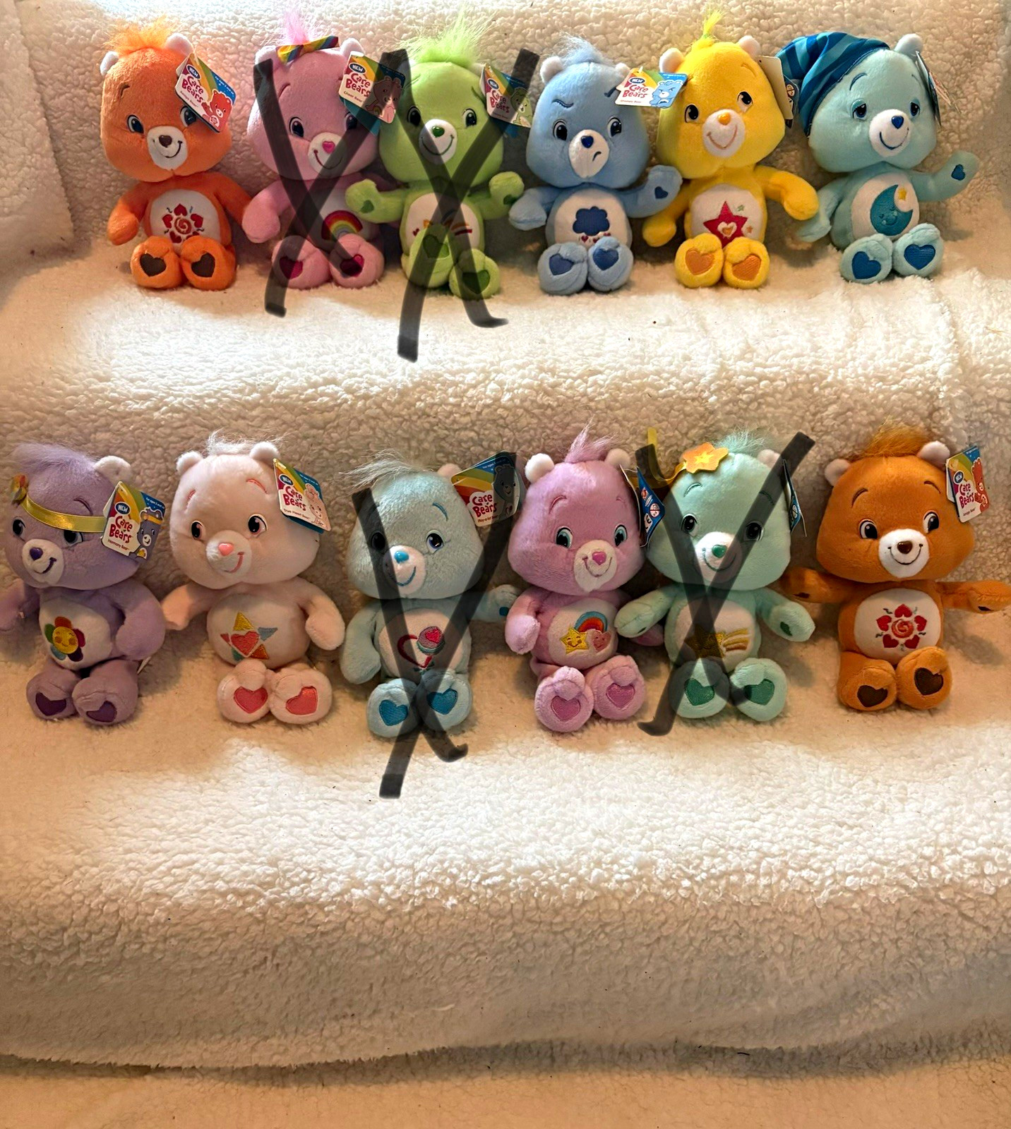 Lot of 8 Care Bears Plush 8inch from 2007 Lot of 8 Care Bears Plush 8inch from 2007