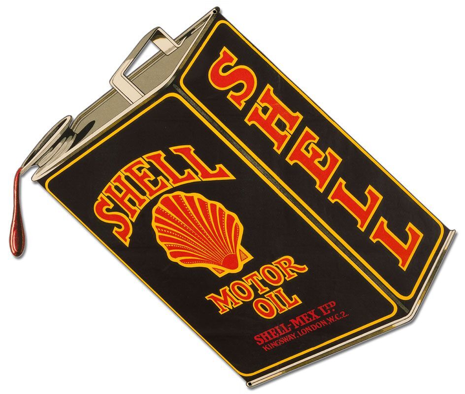 SHELL MOTOR OIL CAN DRIPPING OIL 20" HEAVY DUTY USA MADE METAL ADVERTISING SIGN SHELL MOTOR OIL CAN DRIPPING OIL 20" HEAVY DUTY USA MADE METAL ADVERTISING SIGN