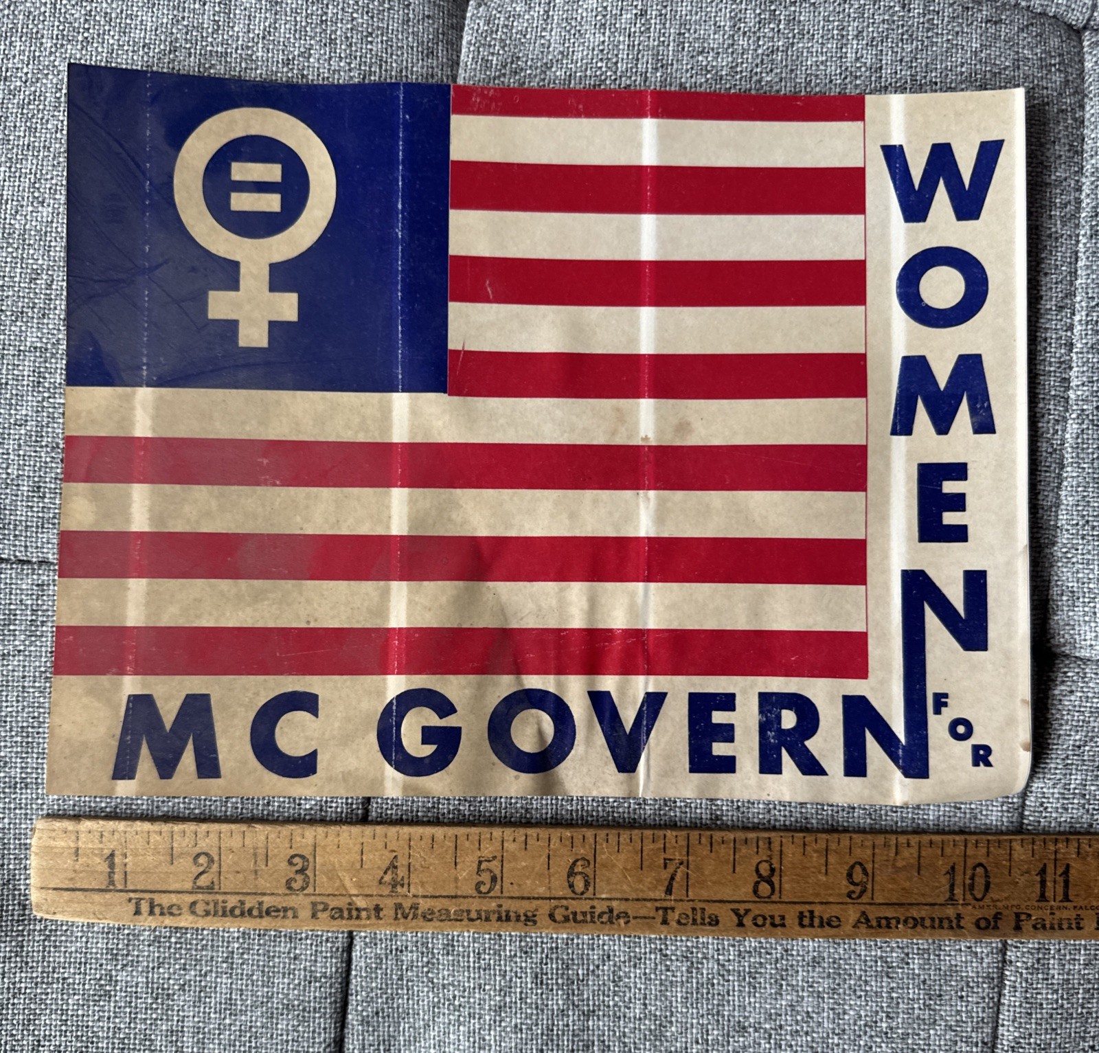 Vintage '70s 1972 unused Women For McGovern Political Feminist Large Sticker Vintage '70s 1972 unused Women For McGovern Political Feminist Large Sticker