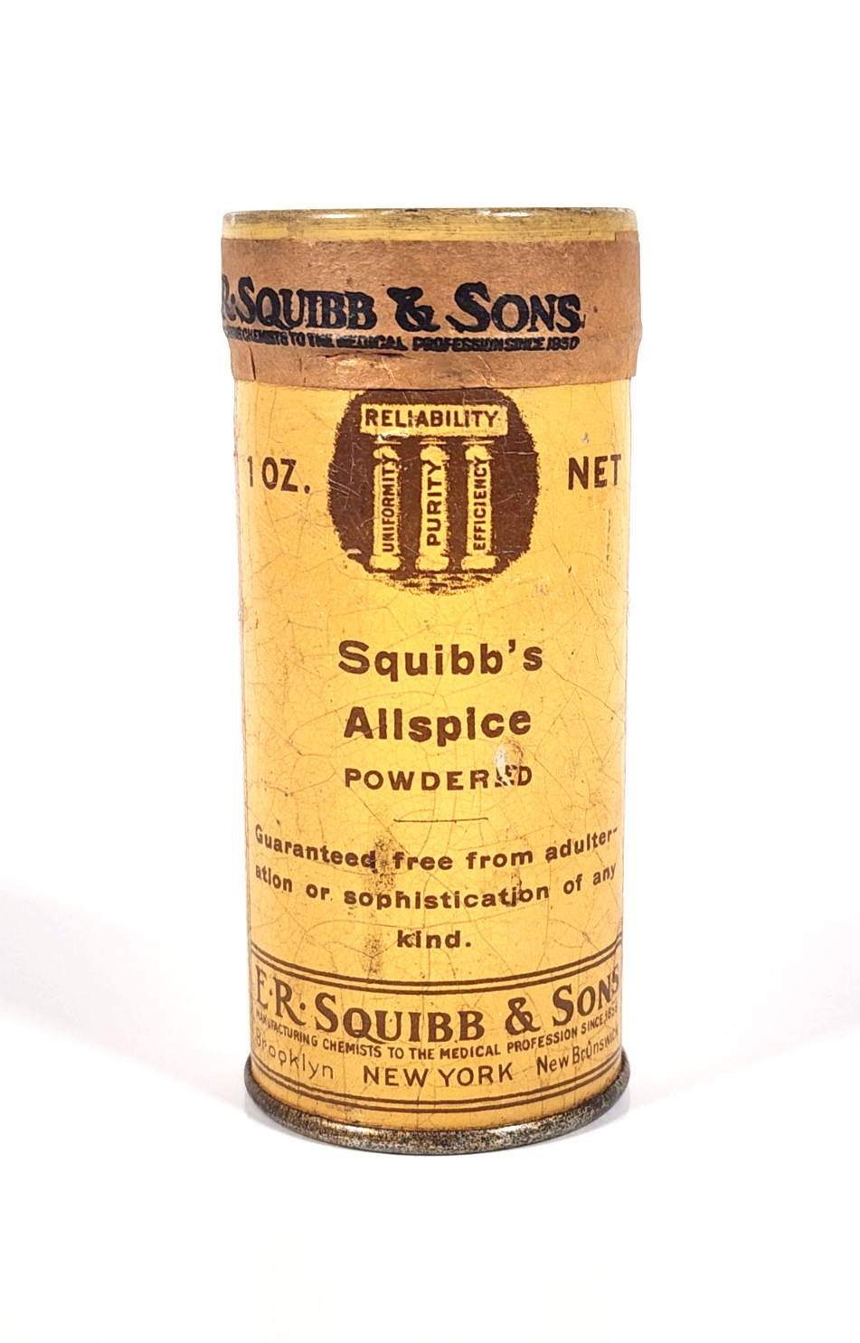 Vintage Squibb’s Allspice Spice Tin New York Beige Advertising UNOPENED Vintage Squibb’s Allspice Spice Tin New York Beige Advertising UNOPENED
