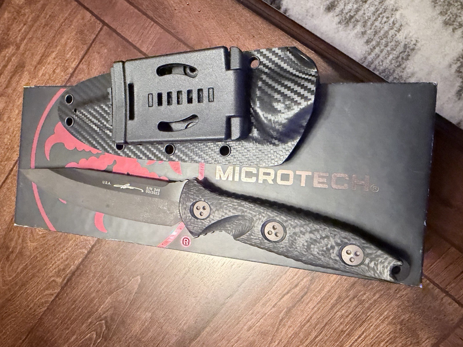Microtech SBD (Sebastijan Berenji Design) fixed-blade knife, model 201-10.