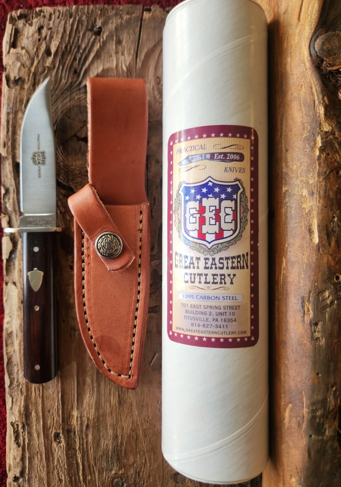 GEC H1014 Acorn Shield Fix Blade Knife , Cocobolo Wood - 1 of 30 Ever Made GEC H1014 Acorn Shield Fix Blade Knife , Cocobolo Wood - 1 of 30 Ever Made