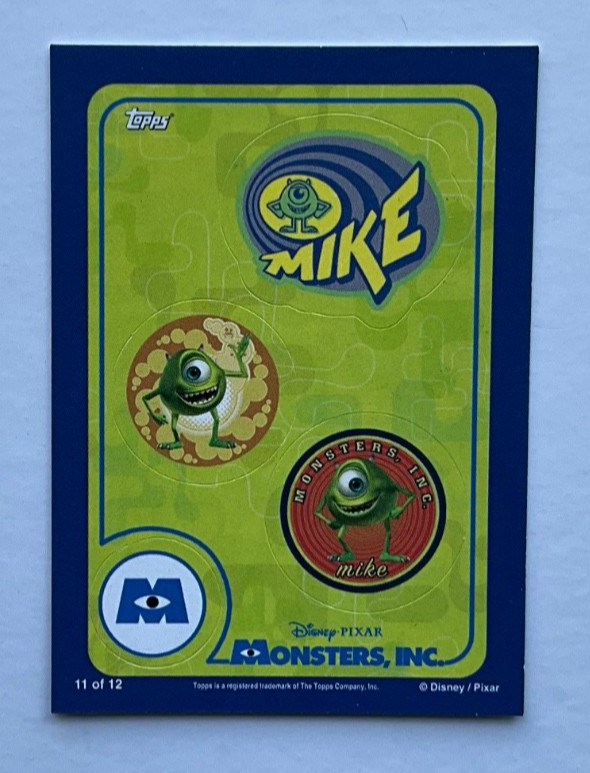 Topps 2001 Disney/Pixar Monsters Inc sticker cards u-pick Topps 2001 Disney/Pixar Monsters Inc sticker cards u-pick