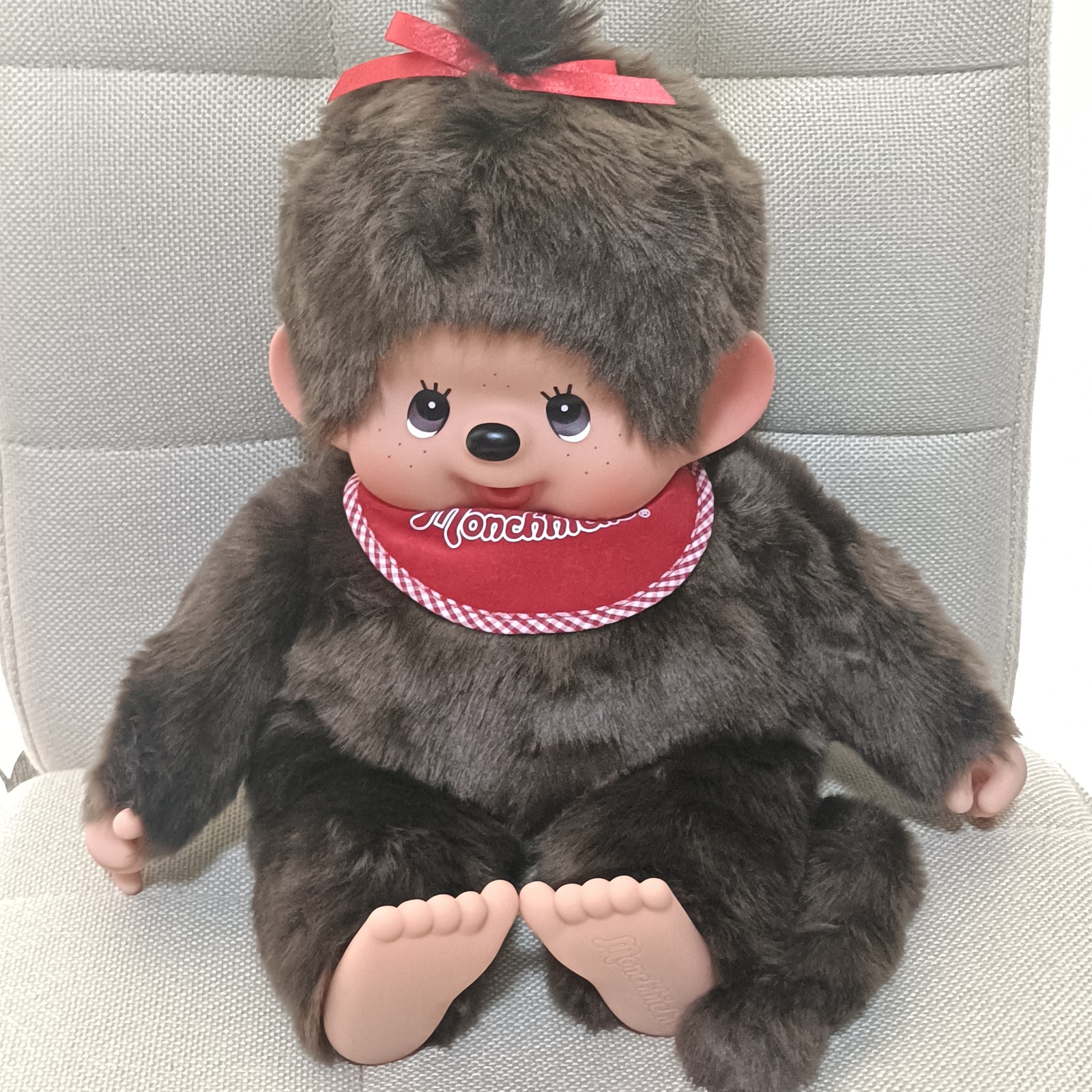 Monchhichi Premium Standard L Girl Plush Doll Sekiguchi 45cm Collectible 15+
