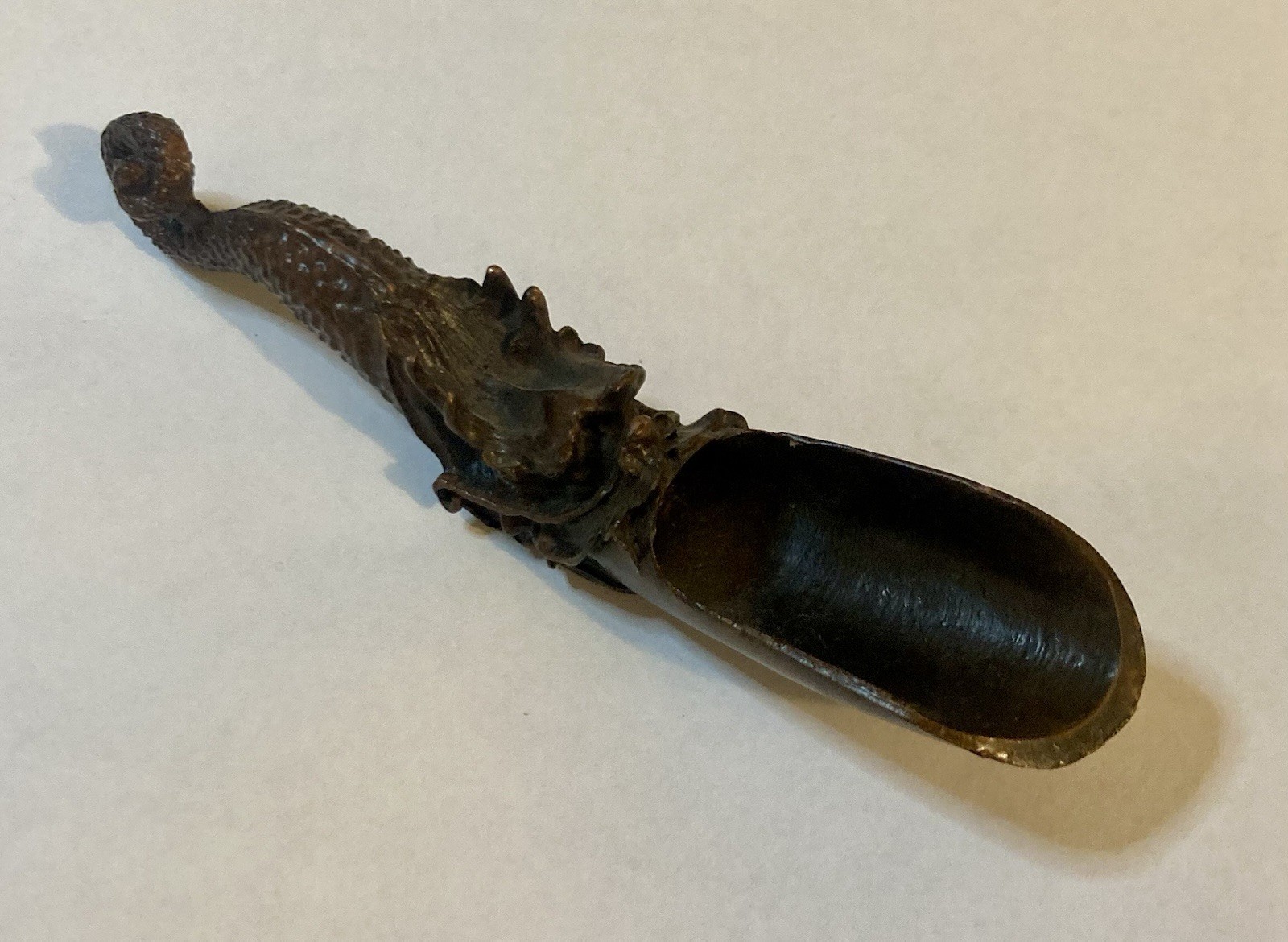 Vintage Yuhalong Bronze Tea Scoop Vintage Yuhalong Bronze Tea Scoop