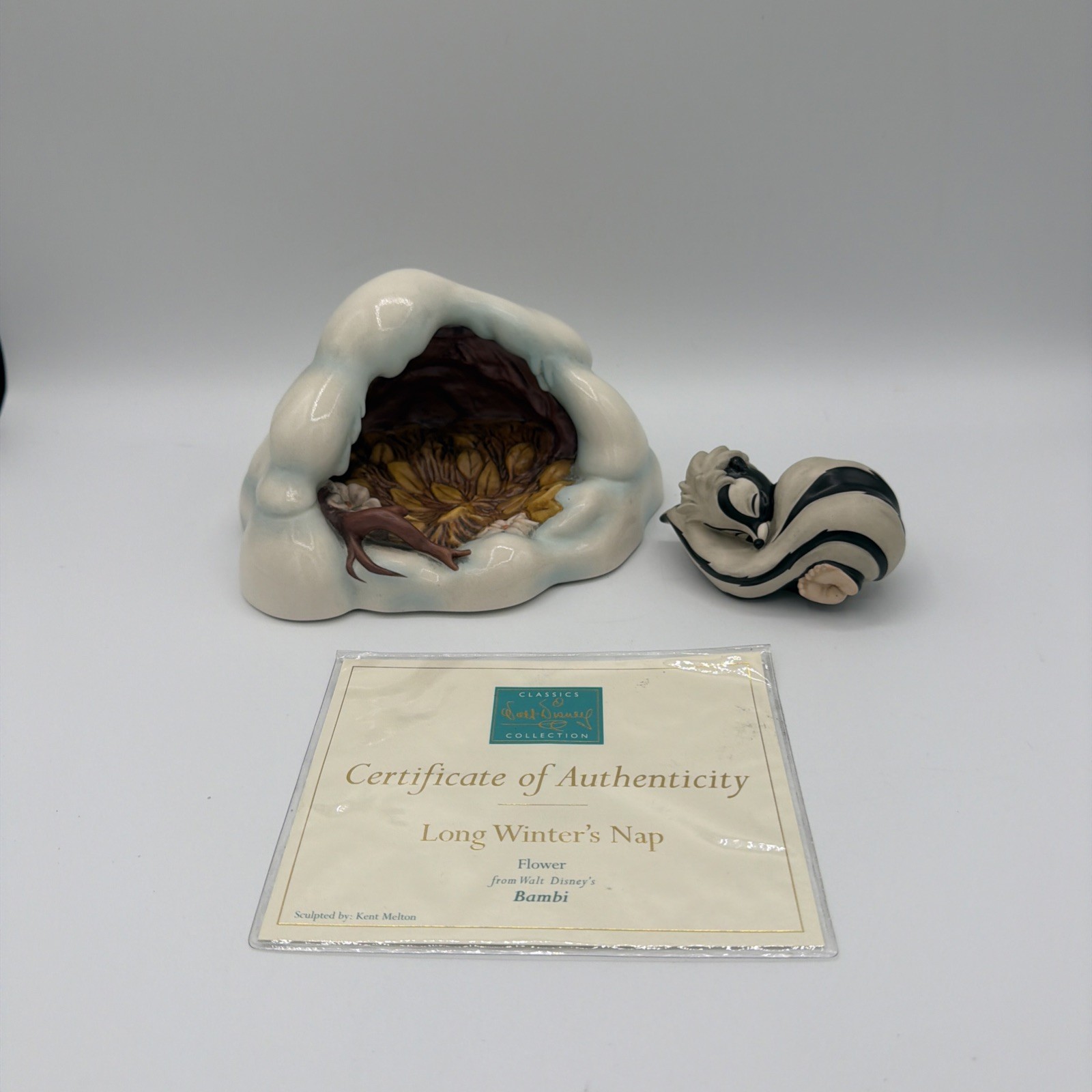 WDCC Disney Bambi Flower Long Winter's Nap #4004662 With COA Papers Kent Melton WDCC Disney Bambi Flower Long Winter's Nap #4004662 With COA Papers Kent Melton