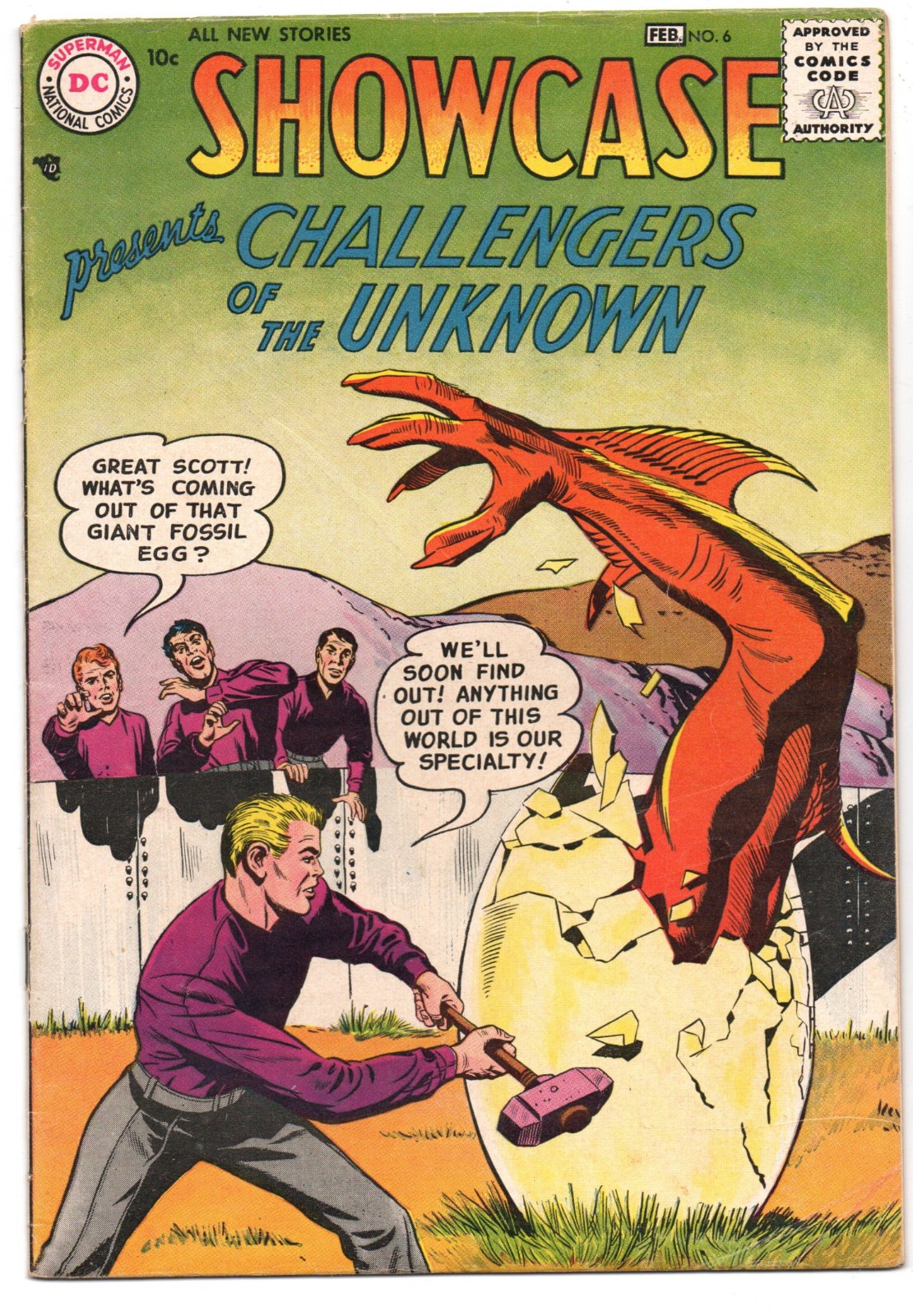 SHOWCASE #6 (1957) - GRADE 6.0 - DC 1ST APPEARANCE CHALLENGERS OF THE UNKNOWN SHOWCASE #6 (1957) - GRADE 6.0 - DC 1ST APPEARANCE CHALLENGERS OF THE UNKNOWN