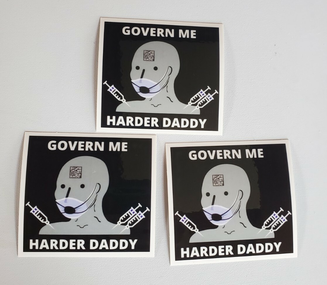 GOVERN ME HARDER NPC Stickers 3 pack lot PLANDEMIC OBEY SHEEPLE π Anti Mask π· GOVERN ME HARDER NPC Stickers 3 pack lot PLANDEMIC OBEY SHEEPLE π Anti Mask π·