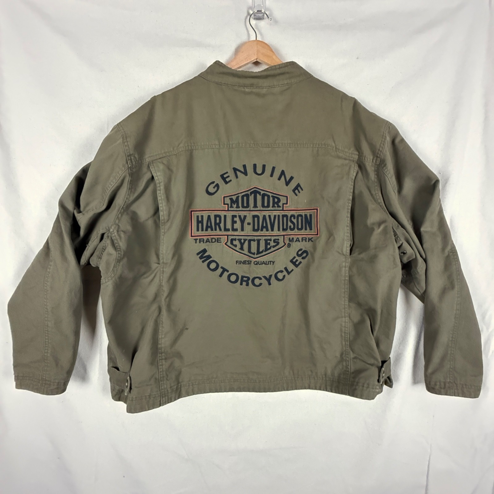 Harley-Davidson Men’s Military Style Jacket Olive Green Canvas Men's 2XL 3XL Harley-Davidson Men’s Military Style Jacket Olive Green Canvas Men's 2XL 3XL