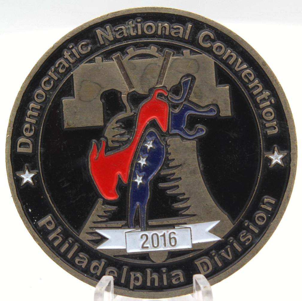 FBI 2016 Democratic National Convention Philadelphia Challenge Coin 2" FBI 2016 Democratic National Convention Philadelphia Challenge Coin 2"