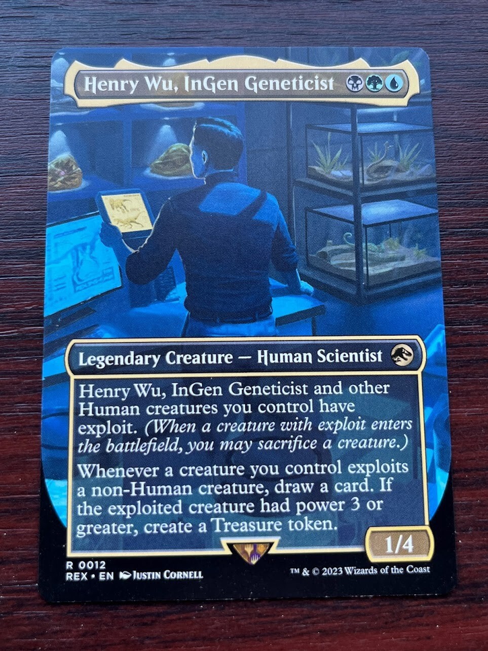 1x BORDERLESS HENRY WU, INGEN GENETICIST - Jurassic Park - MTG Magic 1x BORDERLESS HENRY WU, INGEN GENETICIST - Jurassic Park - MTG Magic