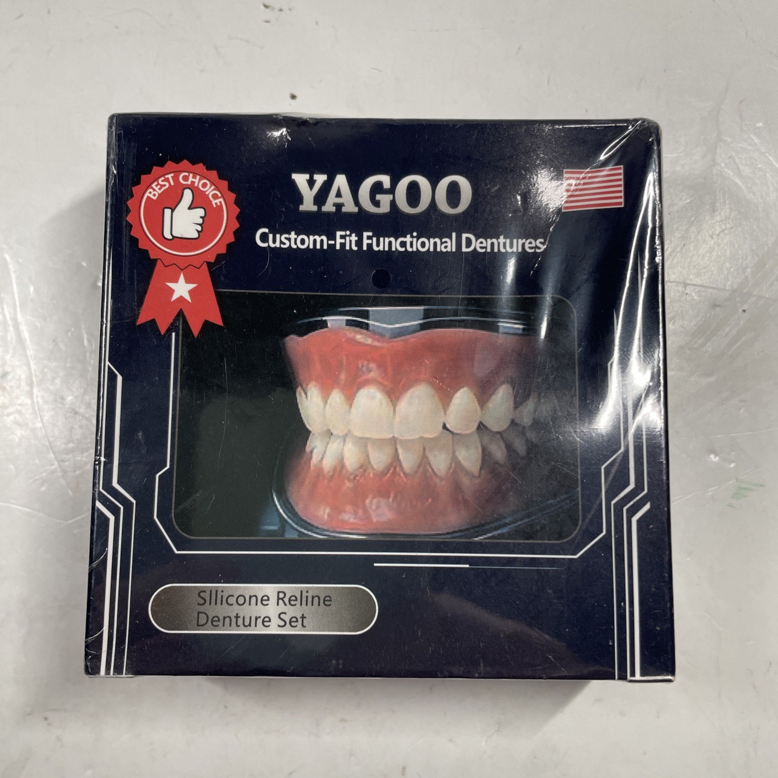 Yagoo Custom-Fit Functional Dentures Silicone Reline Denture Set NEW SEALED BOX