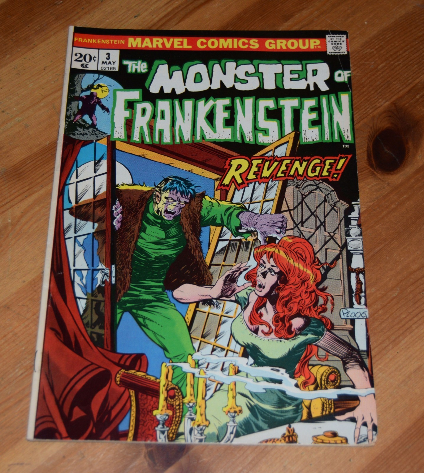 Monster Of Frankenstein #3 Marvel Comics Mike Ploog Bronze Age Horror 1973