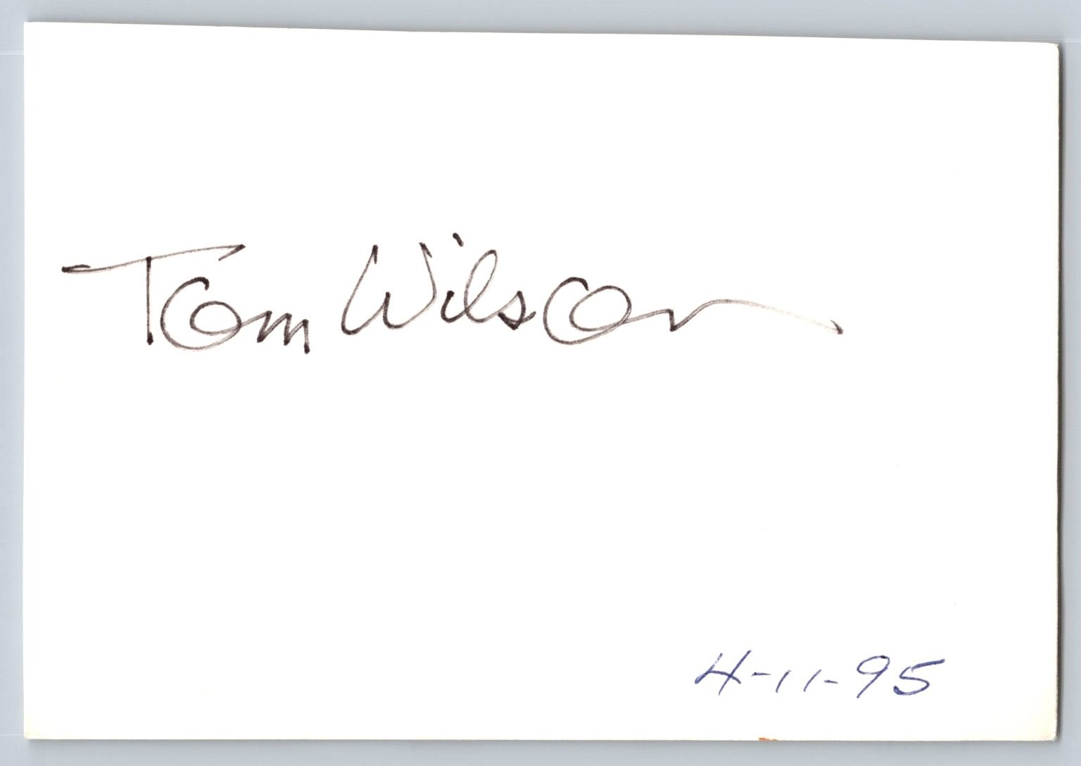 Tom Wilson Autograph Signed 4-11-95 Ziggy Creator Cartoonist