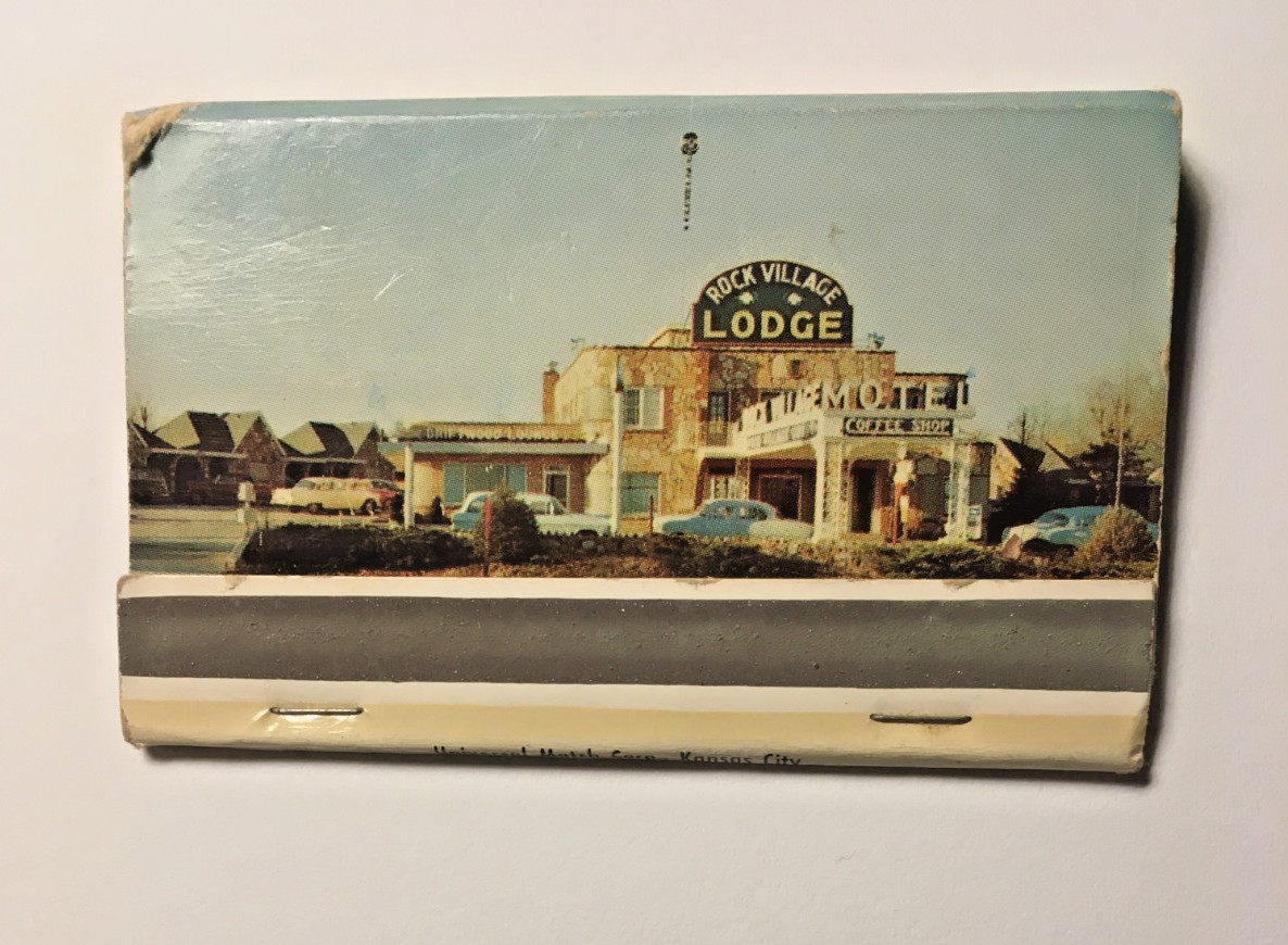 Vintage 1950's Rock Village Lodge Springfield, MO - Unused Unstruck Matchbook