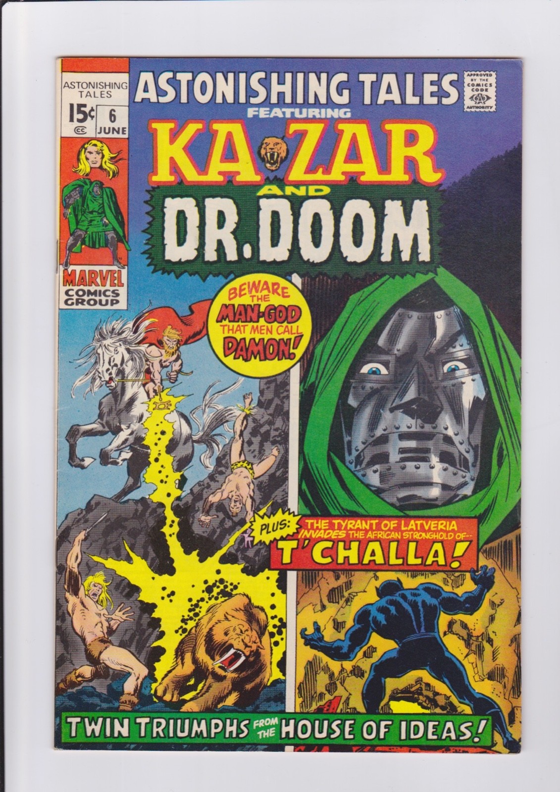 Astonishing Tales #6, 1971 Marvel, 1st Bobbi Moorse (Mockingbird) Black Panther