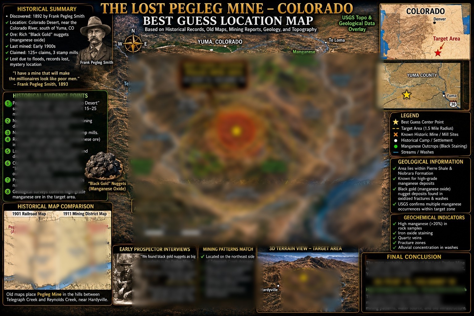 108 Lost Pegleg Mine in Colorado Treasure Map - Best Location Expertly Revealed 108 Lost Pegleg Mine in Colorado Treasure Map - Best Location Expertly Revealed