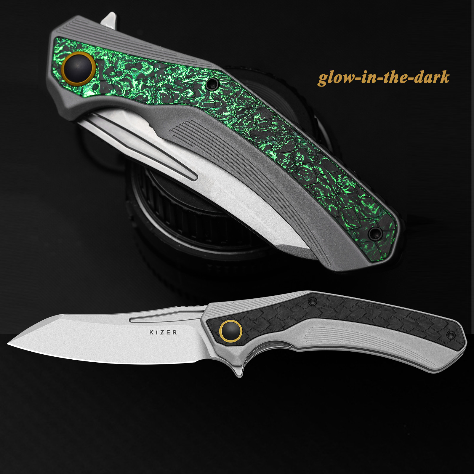 Kizer Draca EDC Folding Pocket Knife S45VN Blade Aluminum & Carbon Fiber Handle Kizer Draca EDC Folding Pocket Knife S45VN Blade Aluminum & Carbon Fiber Handle
