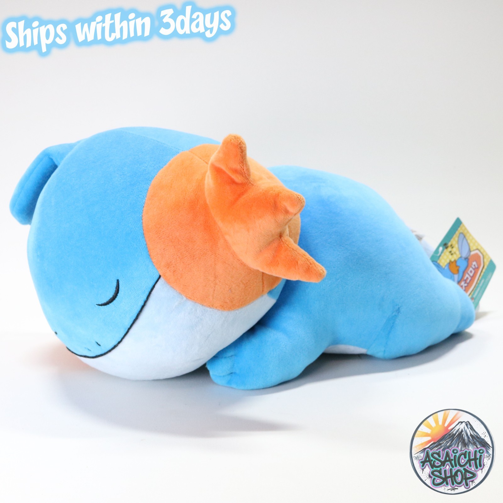 Pokemon Center Sleeping Mudkip Plush Big Size 2015 With Tag Japan Stuffed Doll