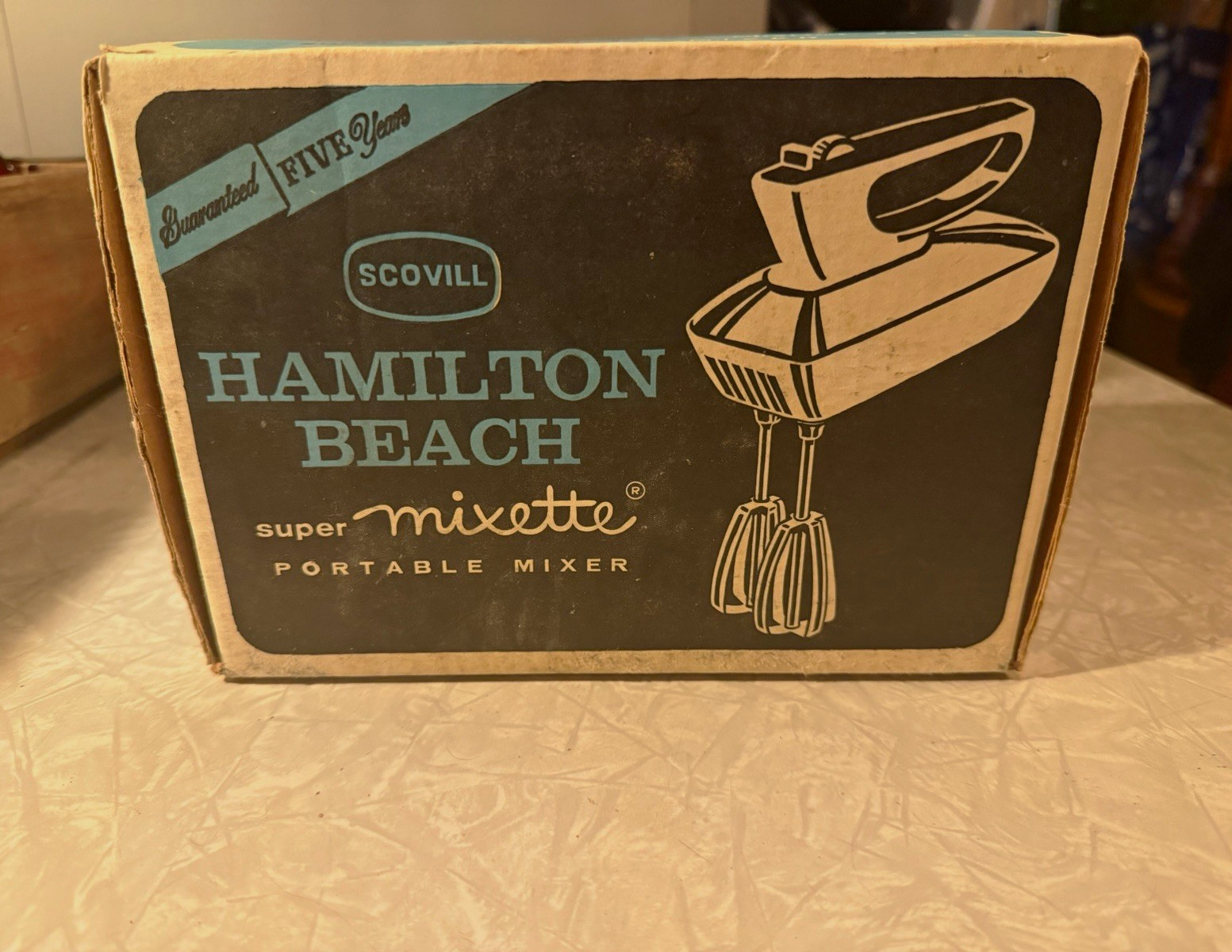 Vintage Hamilton Beach Super Mixette Hand Mixer Model 79 NOS In Box Deadstock Vintage Hamilton Beach Super Mixette Hand Mixer Model 79 NOS In Box Deadstock
