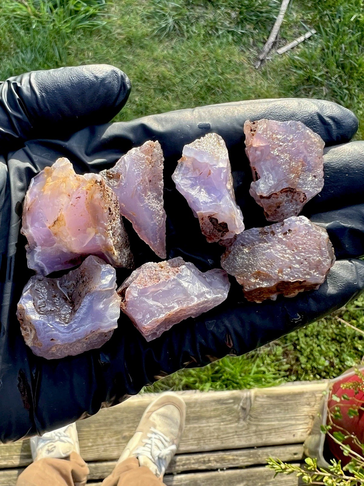 Holley Blue Agate 7 pc LOT~A grade 73.89g Rare 1970’s Old Stock Cabbing Rough Holley Blue Agate 7 pc LOT~A grade 73.89g Rare 1970’s Old Stock Cabbing Rough