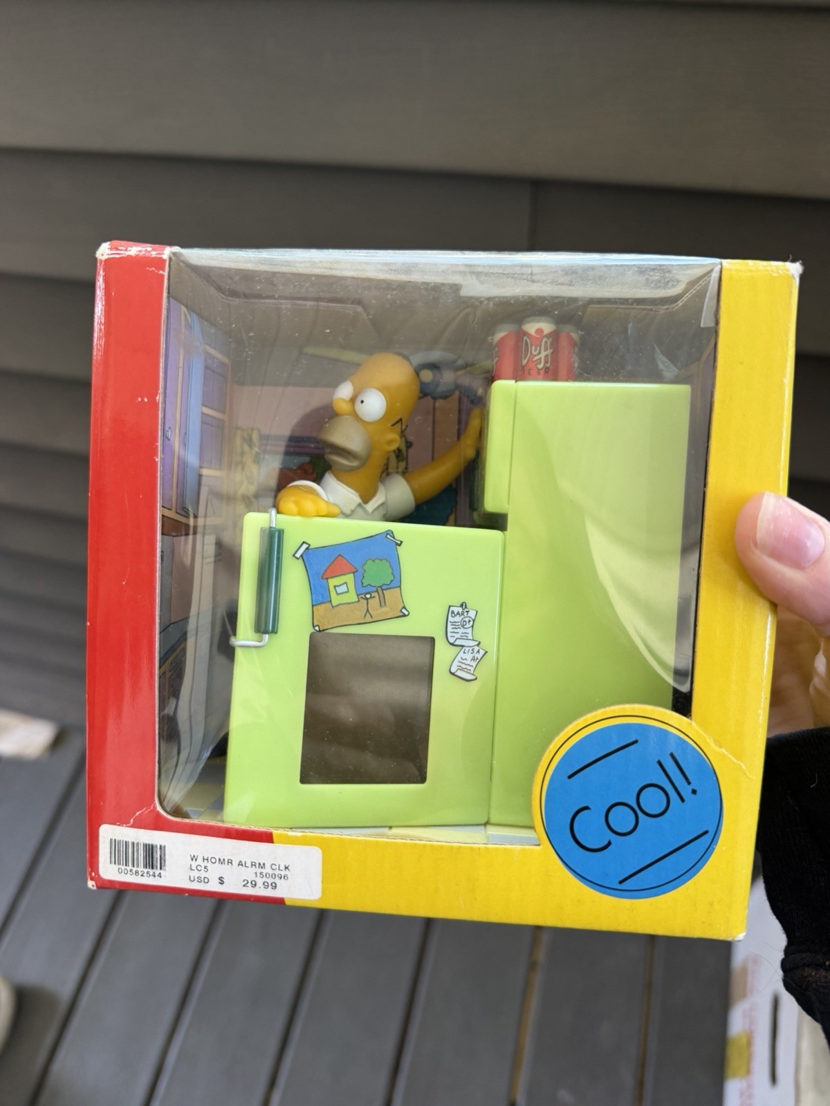 The Simpsons Homer Talking Alarm Clock Animated Light/Sound Wesco 2001 RARE Read