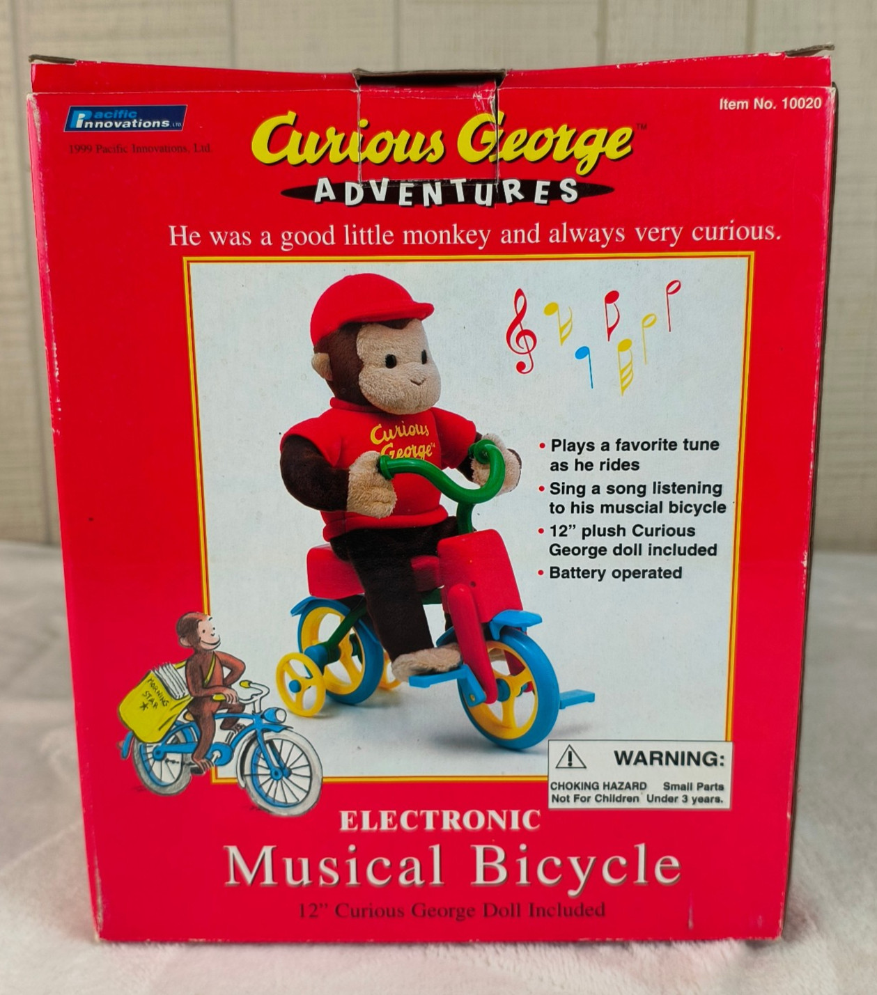 VTG 1999 Curious George Electronic Musical Bicycle RARE Pacific Innovations NIB VTG 1999 Curious George Electronic Musical Bicycle RARE Pacific Innovations NIB