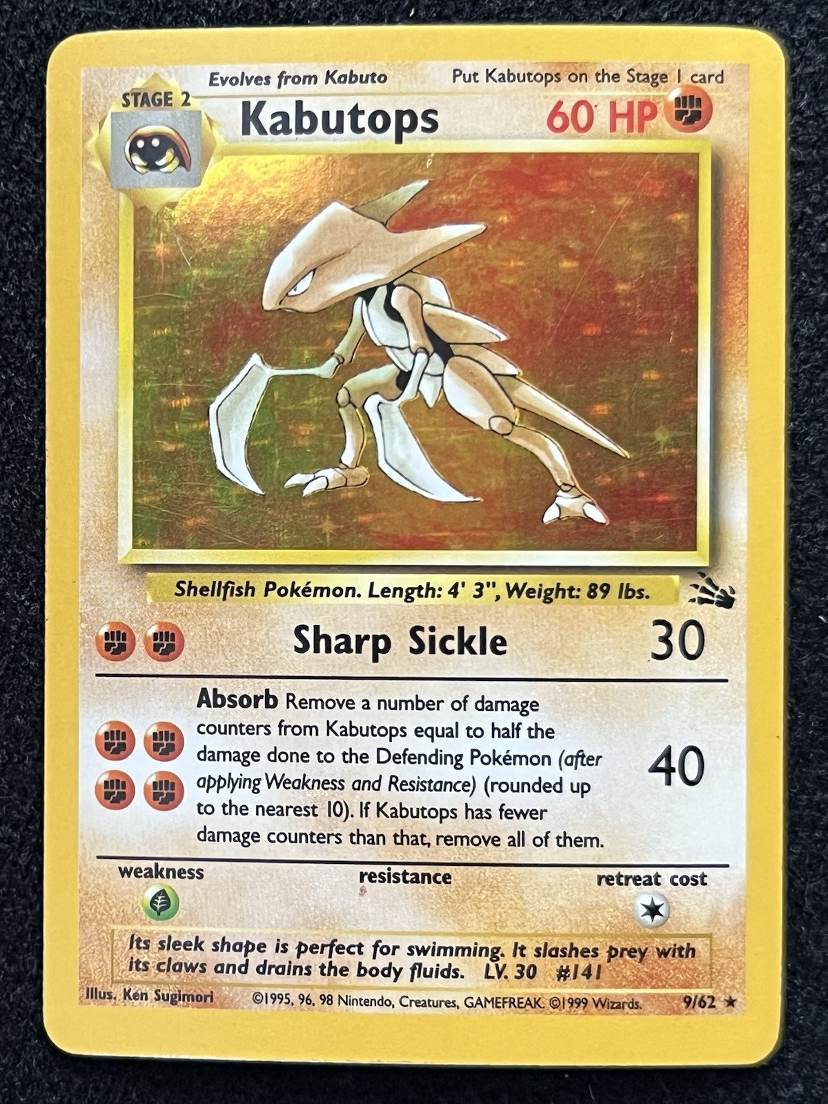 (NM) Kabutops 9/62 - Pokemon Fossil (NM) Kabutops 9/62 - Pokemon Fossil