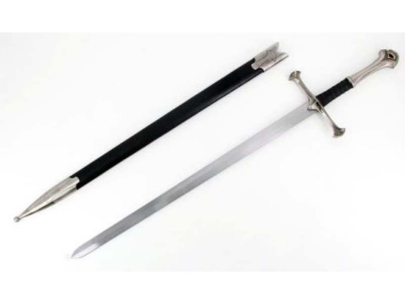 39.5" Medieval Warrior Middle Ages Black Broad Style Sword & Matching Scabbard