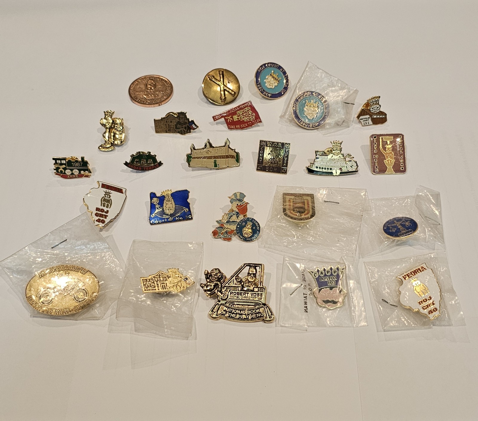 Royal Order of Jesters Pin Lot Various ROJ Few New Fraternal Shriner VTG 23 Pins Royal Order of Jesters Pin Lot Various ROJ Few New Fraternal Shriner VTG 23 Pins
