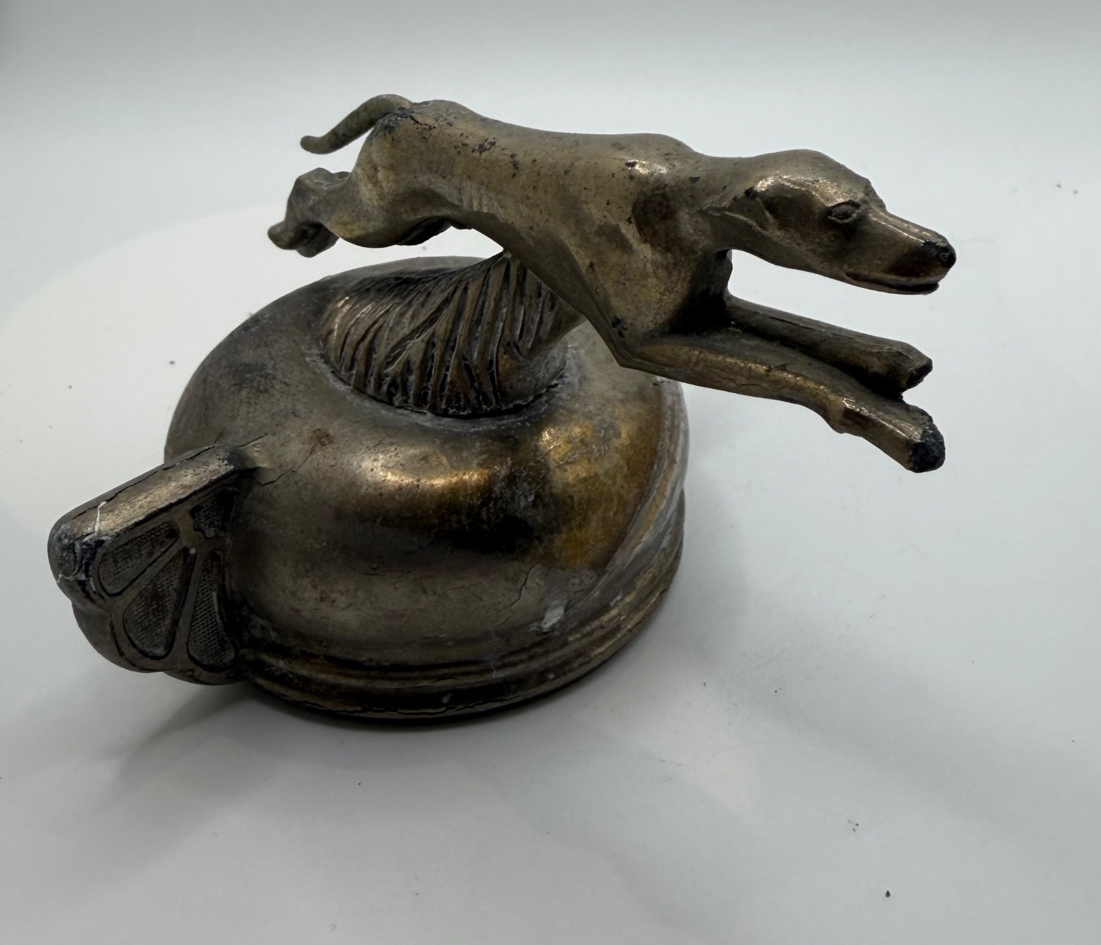 1929 Willys Overland Whippet Running Dog Radiator Cap Mascot Original