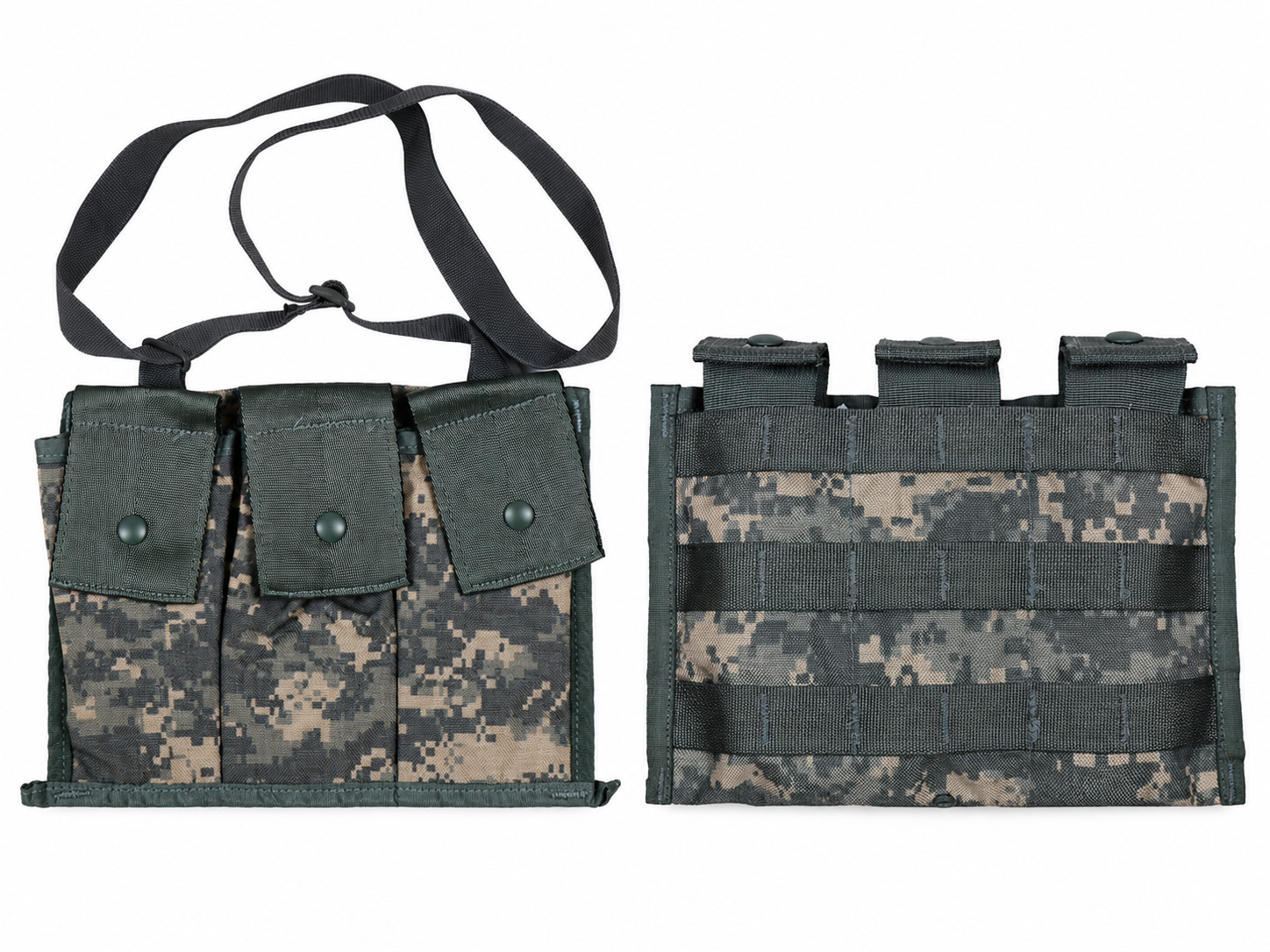 *LOT of 105* - USGI Molle Triple Mag Pouch & 6-Mag Bandoleer -ACU Digital,  NEW