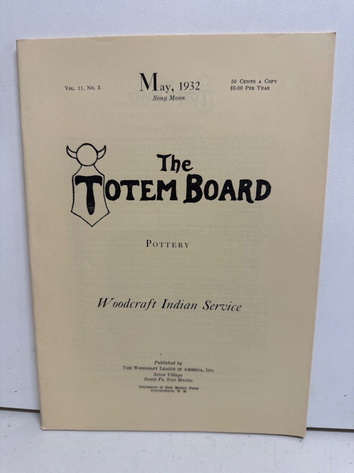 May 1932 The Totem Board Pottery Woodcraft Indian Service Magazine