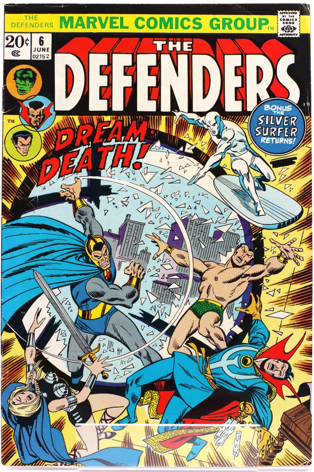 DEFENDERS #6 • [6.0] • 1973 • Sal Buscema • MARVEL BRONZE AGE • 1st Cyrus Black