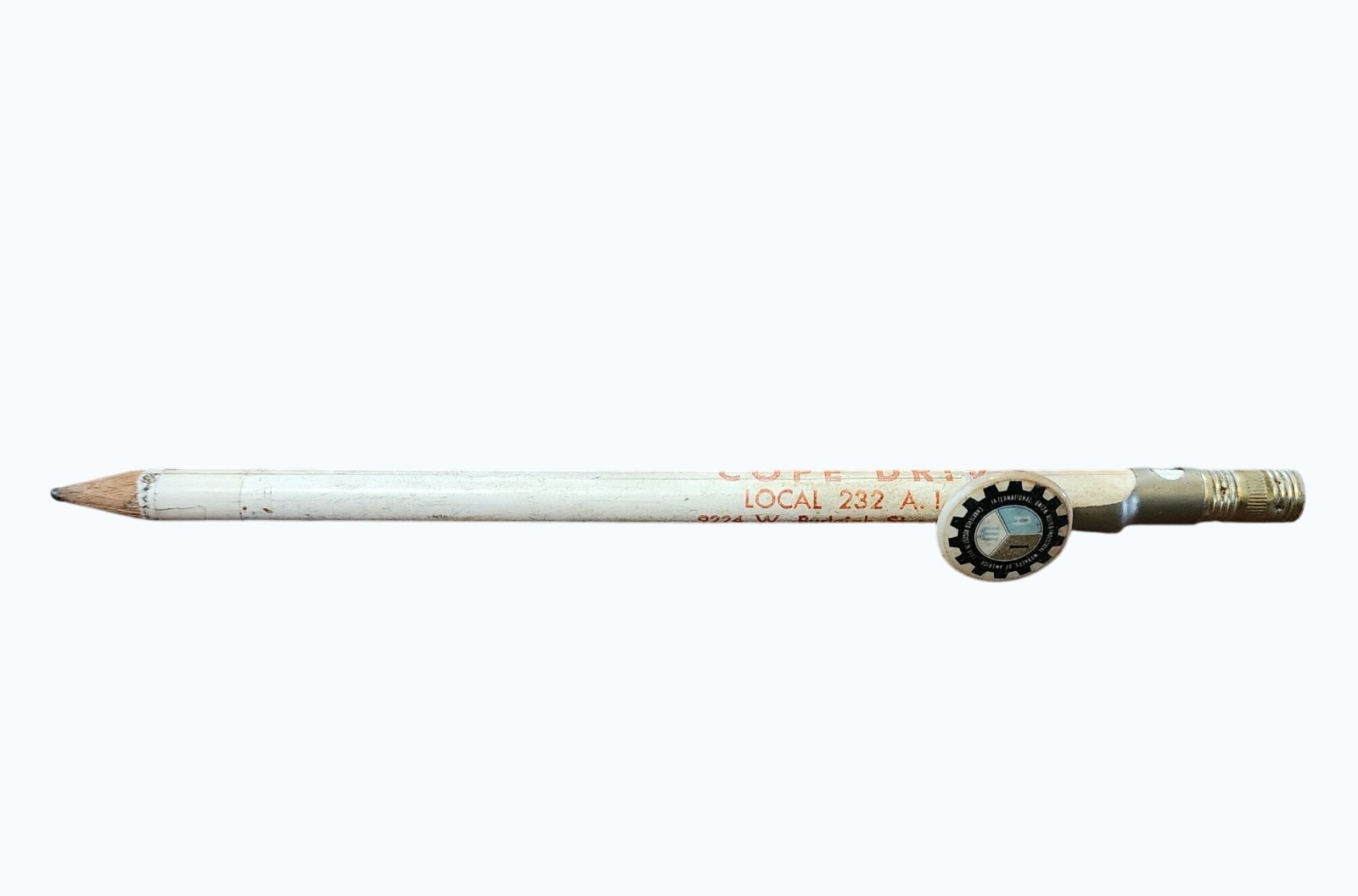 Vintage Union Support Pencil w International Union Allied Logo & COPE Drive Text Vintage Union Support Pencil w International Union Allied Logo & COPE Drive Text