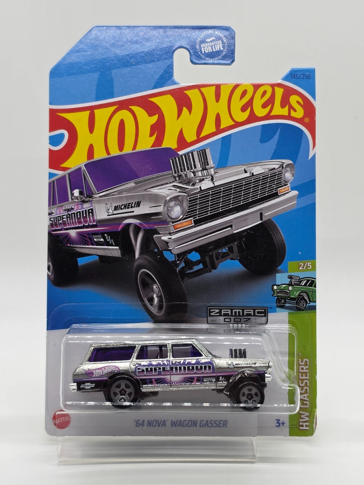 2023 Hot Wheels ’64 Nova Wagon Gasser ZAMAC #007 Walmart Exclusive 2/5 #145 HTF 2023 Hot Wheels ’64 Nova Wagon Gasser ZAMAC #007 Walmart Exclusive 2/5 #145 HTF