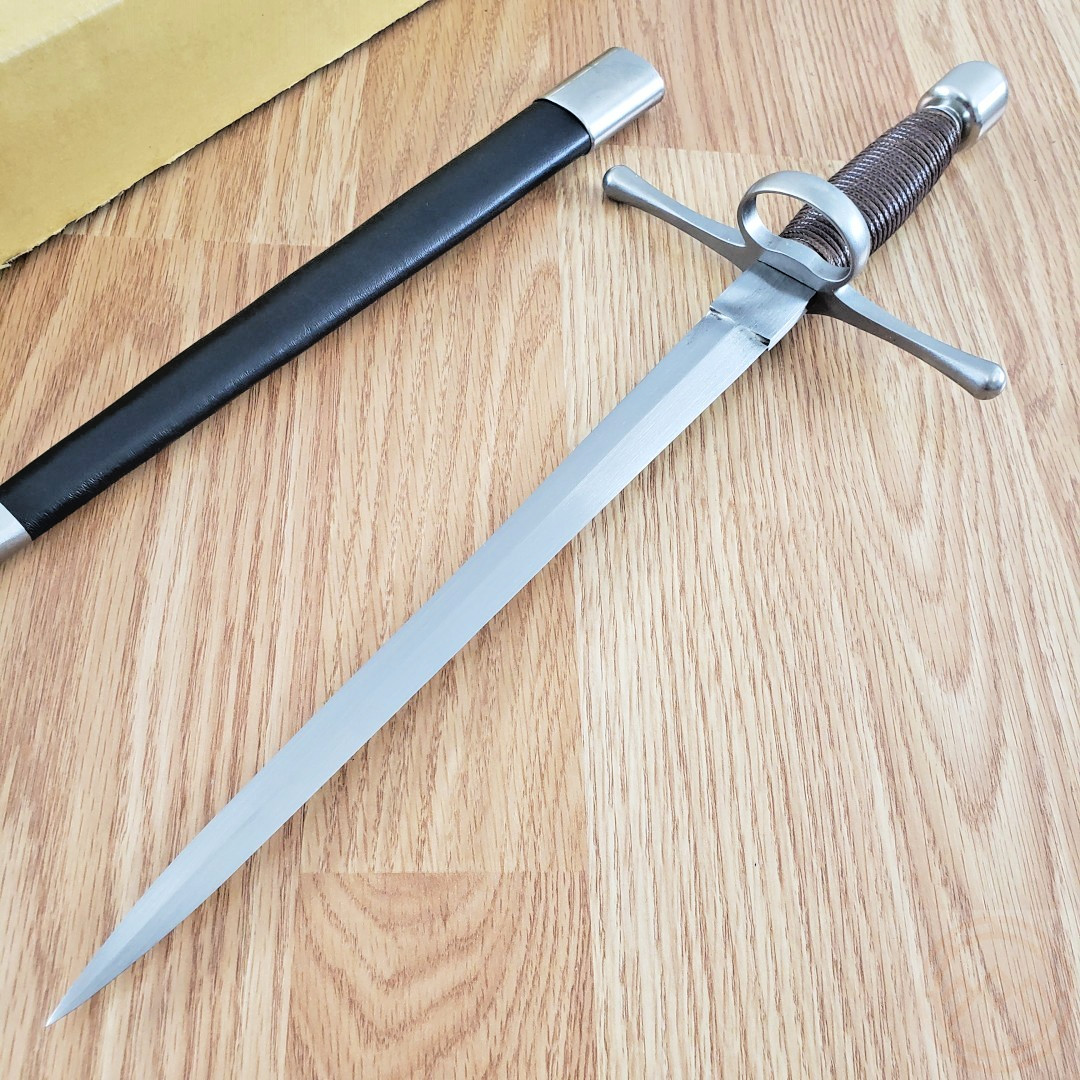 Kingston Arms Main Gauche Fixed 11" High Carbon Steel Blade Cord Wrapped Handle Kingston Arms Main Gauche Fixed 11" High Carbon Steel Blade Cord Wrapped Handle