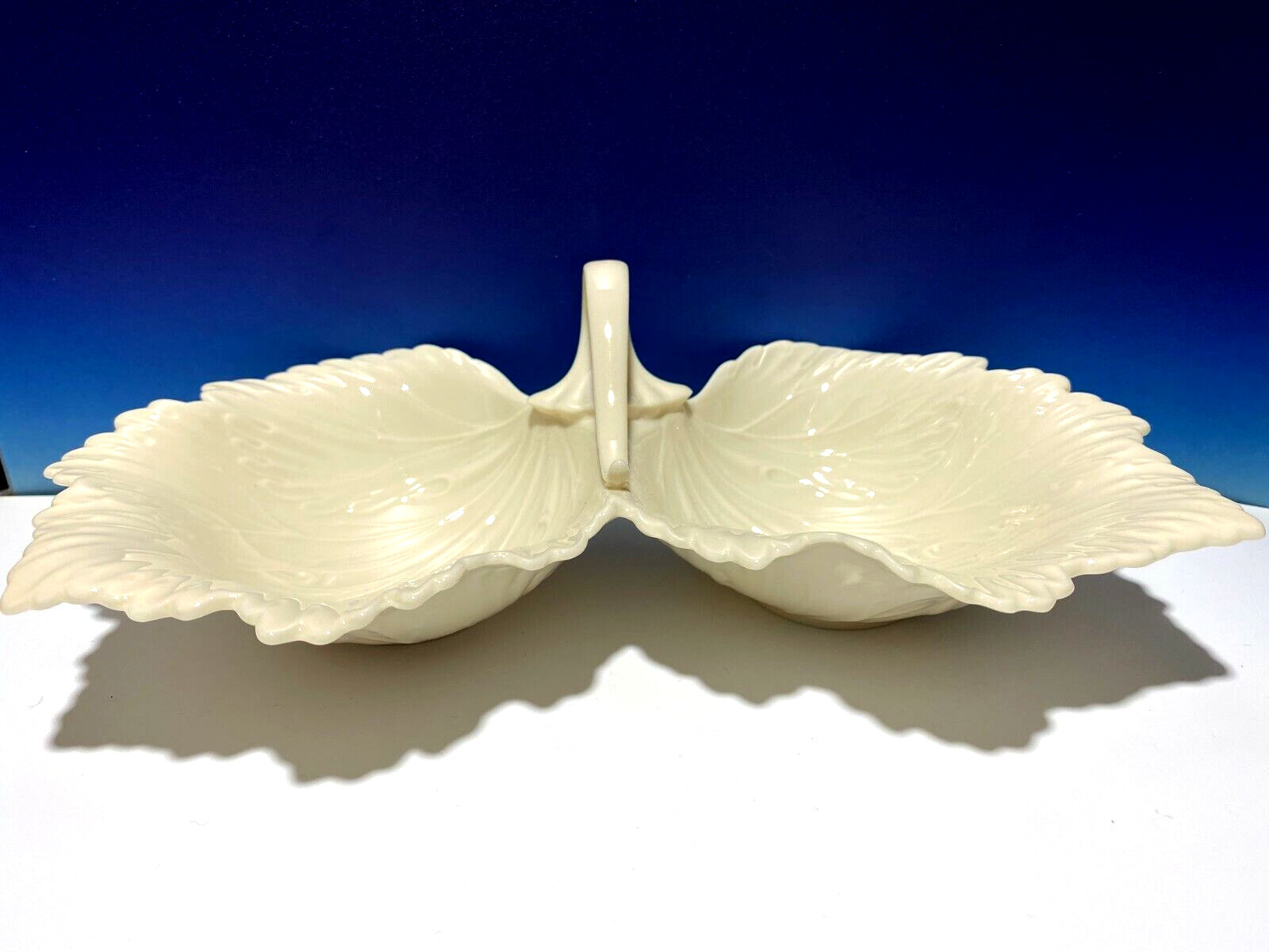 LENOX Double Leaf Serving Dish Candy /Nuts